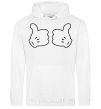Men`s hoodie Mickey hands thumbs up White фото