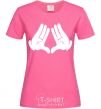 Женская футболка Mickey-hands Ярко-розовый фото