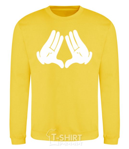 Sweatshirt Mickey-hands yellow фото