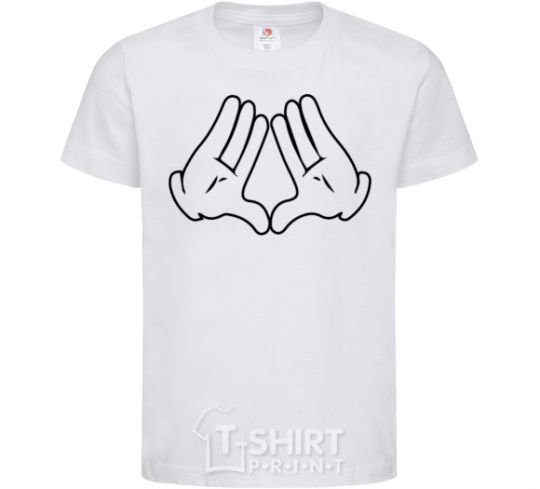 Kids T-shirt Mickey-hands White фото