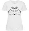 Женская футболка Mickey-hands Белый фото