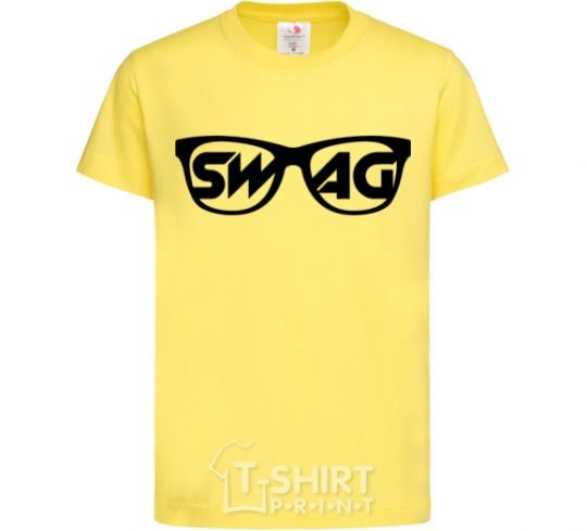 Kids T-shirt Swag glasses cornsilk фото