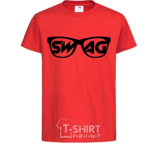 Kids T-shirt Swag glasses red фото
