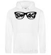 Men`s hoodie Swag glasses White фото