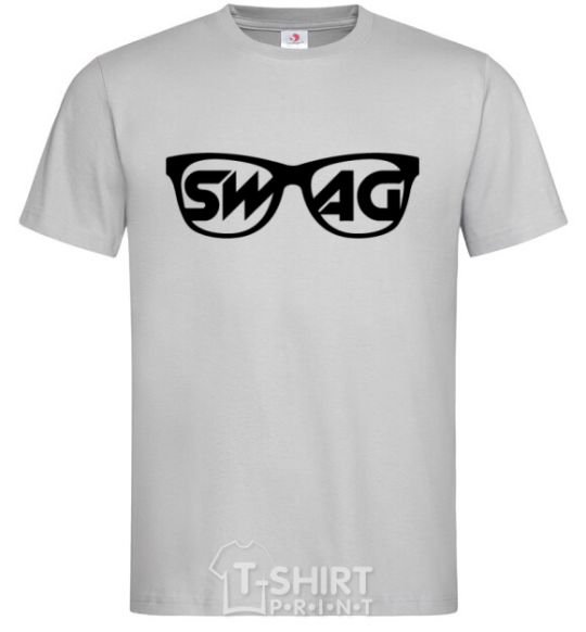 Мужская футболка Swag glasses Серый фото