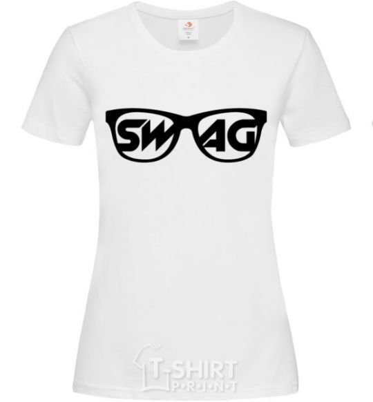 Женская футболка Swag glasses Белый фото