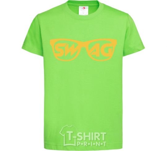 Kids T-shirt Swag glasses orchid-green фото