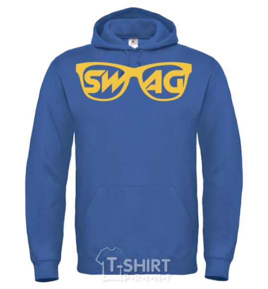 Men`s hoodie Swag glasses royal фото