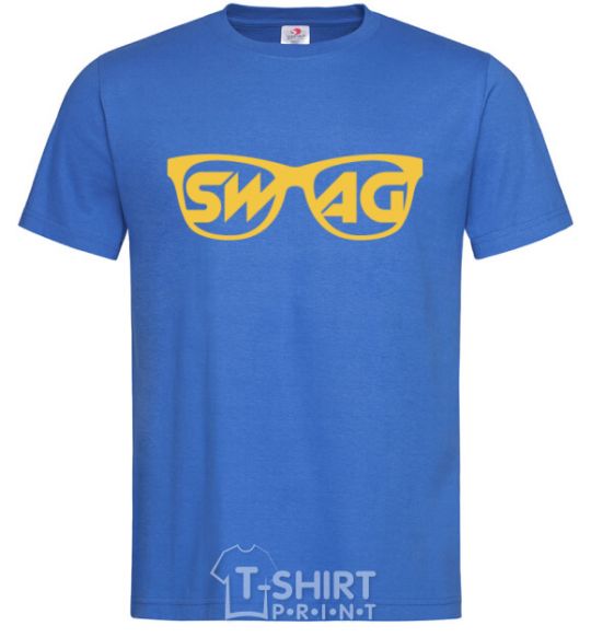 Мужская футболка Swag glasses Ярко-синий фото