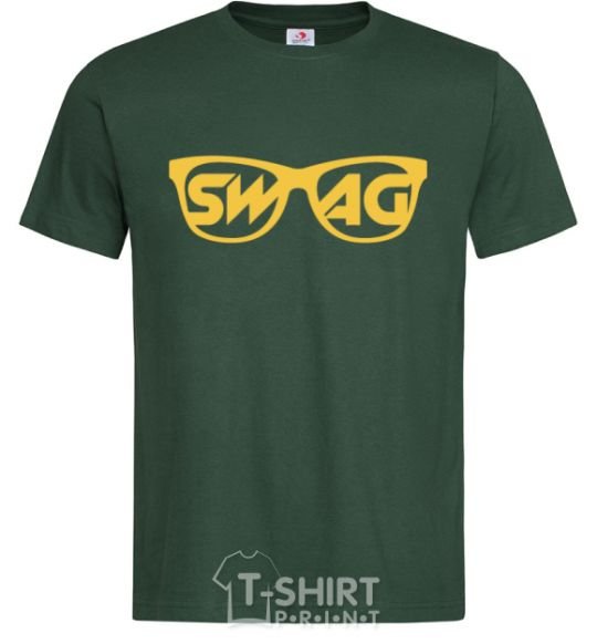 Мужская футболка Swag glasses Темно-зеленый фото