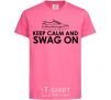 Kids T-shirt Keep calm and swag on heliconia фото