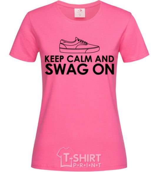 Women's T-shirt Keep calm and swag on heliconia фото