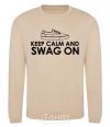 Sweatshirt Keep calm and swag on sand фото