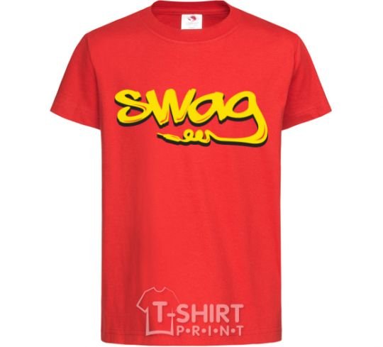 Kids T-shirt Swag music red фото