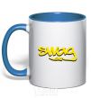 Mug with a colored handle Swag music royal-blue фото