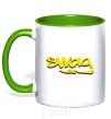 Mug with a colored handle Swag music kelly-green фото