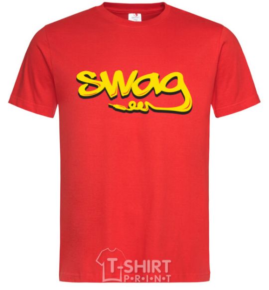 Мужская футболка Swag music Красный фото