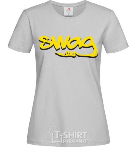 Женская футболка Swag music Серый фото