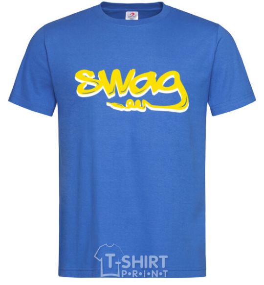 Мужская футболка Swag music Ярко-синий фото