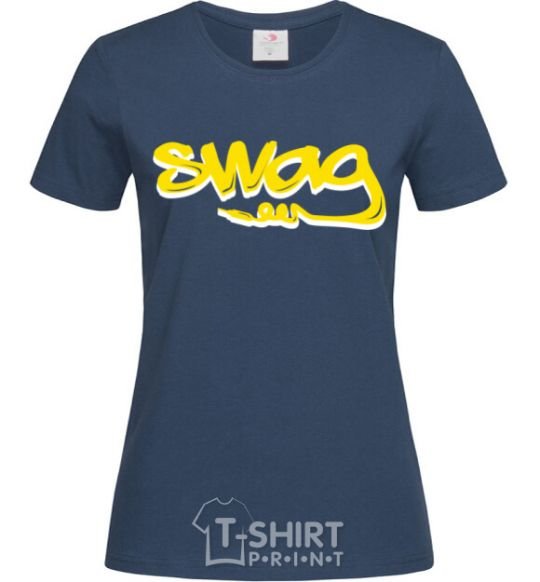 Женская футболка Swag music Темно-синий фото