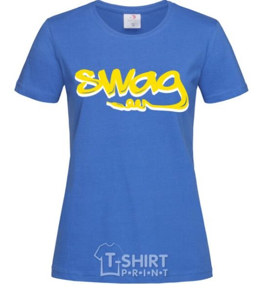 Женская футболка Swag music Ярко-синий фото