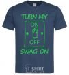 Men's T-Shirt Turn my swag on navy-blue фото