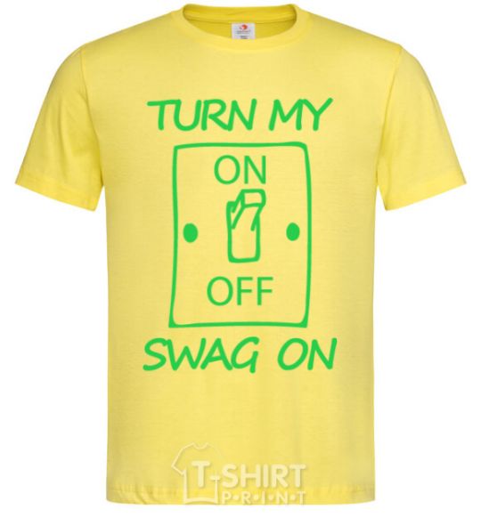 Men's T-Shirt Turn my swag on cornsilk фото