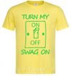 Men's T-Shirt Turn my swag on cornsilk фото