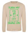 Sweatshirt Turn my swag on sand фото