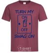 Men's T-Shirt Turn my swag on burgundy фото