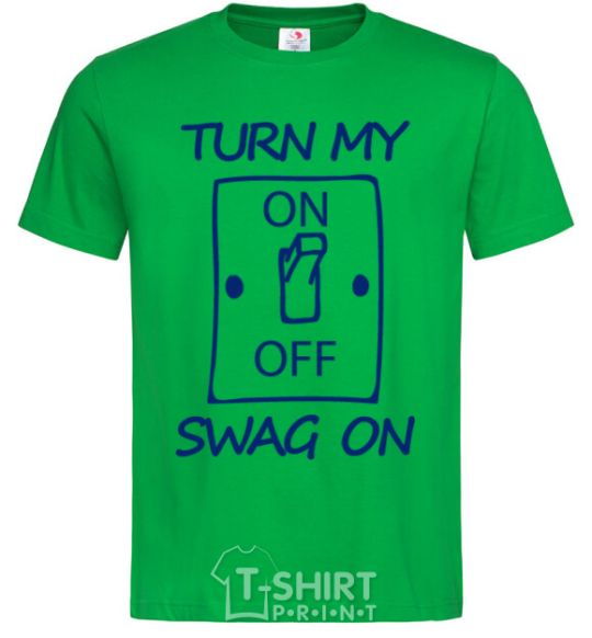 Men's T-Shirt Turn my swag on kelly-green фото