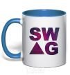 Mug with a colored handle Galaxy swag site royal-blue фото