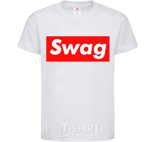 Детская футболка Box Logo Swag Белый фото