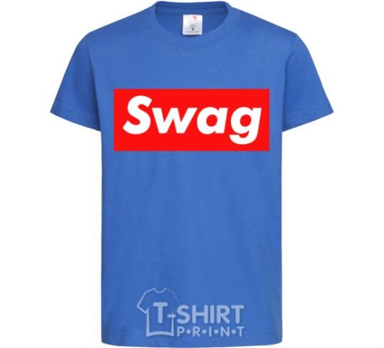 Kids T-shirt Box Logo Swag royal-blue фото