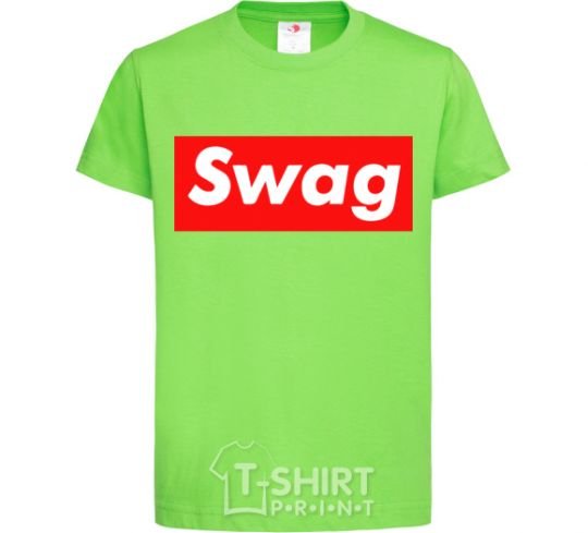 Детская футболка Box Logo Swag Лаймовый фото
