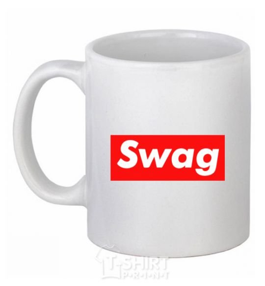 Чашка керамическая Box Logo Swag Белый фото