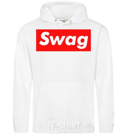 Men`s hoodie Box Logo Swag White фото