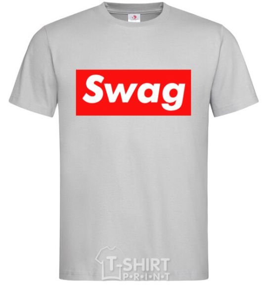 Мужская футболка Box Logo Swag Серый фото