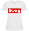 Women's T-shirt Box Logo Swag White фото