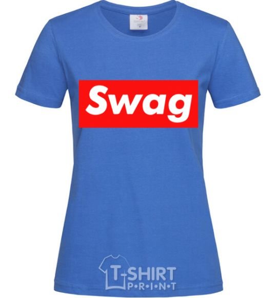 Women's T-shirt Box Logo Swag royal-blue фото