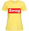 Women's T-shirt Box Logo Swag cornsilk фото