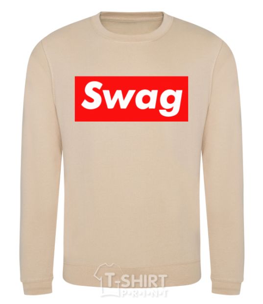 Свитшот Box Logo Swag Песочный фото