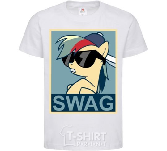 Kids T-shirt Pony swag White фото