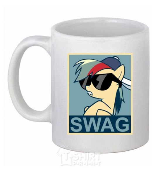 Ceramic mug Pony swag White фото