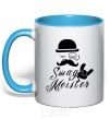 Mug with a colored handle Swag meister sky-blue фото