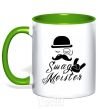 Mug with a colored handle Swag meister kelly-green фото