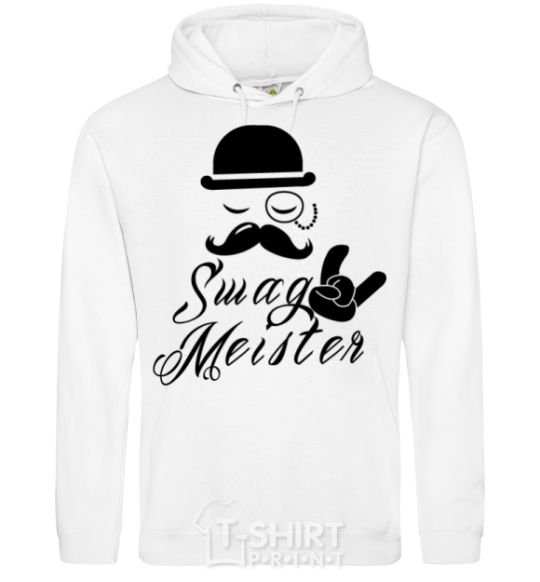 Мужская толстовка (худи) Swag meister Белый фото