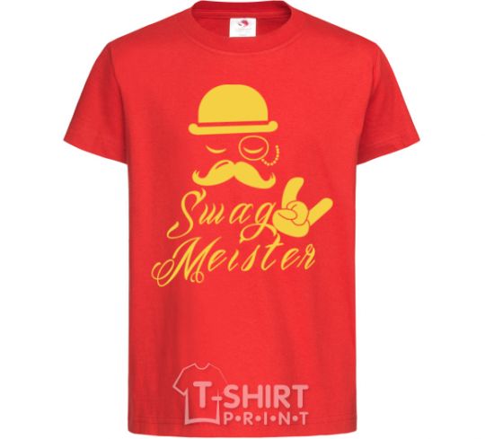 Kids T-shirt Swag meister red фото