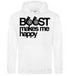 Men`s hoodie Boost happy White фото