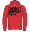 Men`s hoodie Boost happy bright-red фото